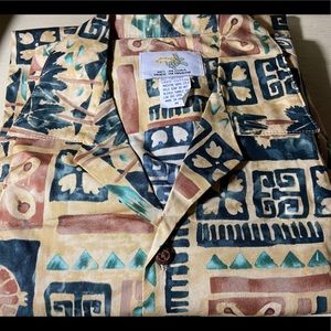 Ho Aloha Hawaiian print button down shirt
